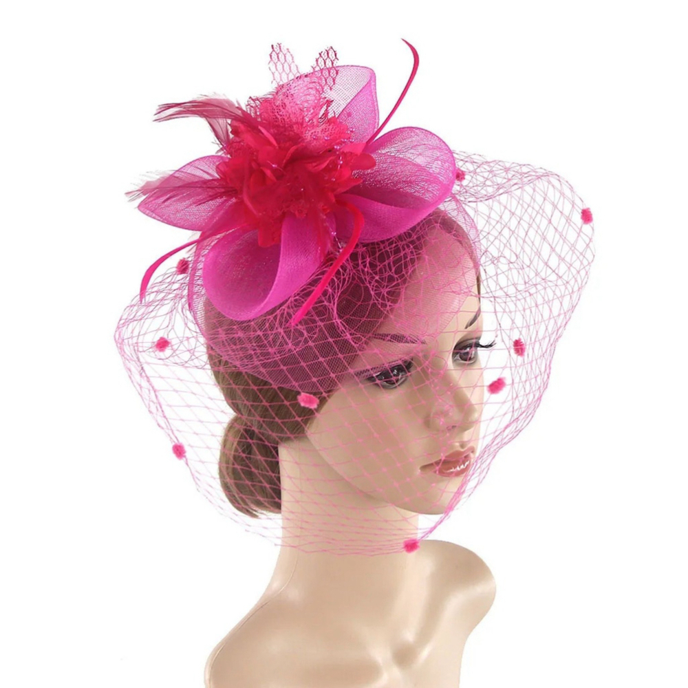 Women's Elegant Fedora Hat In Rose Red